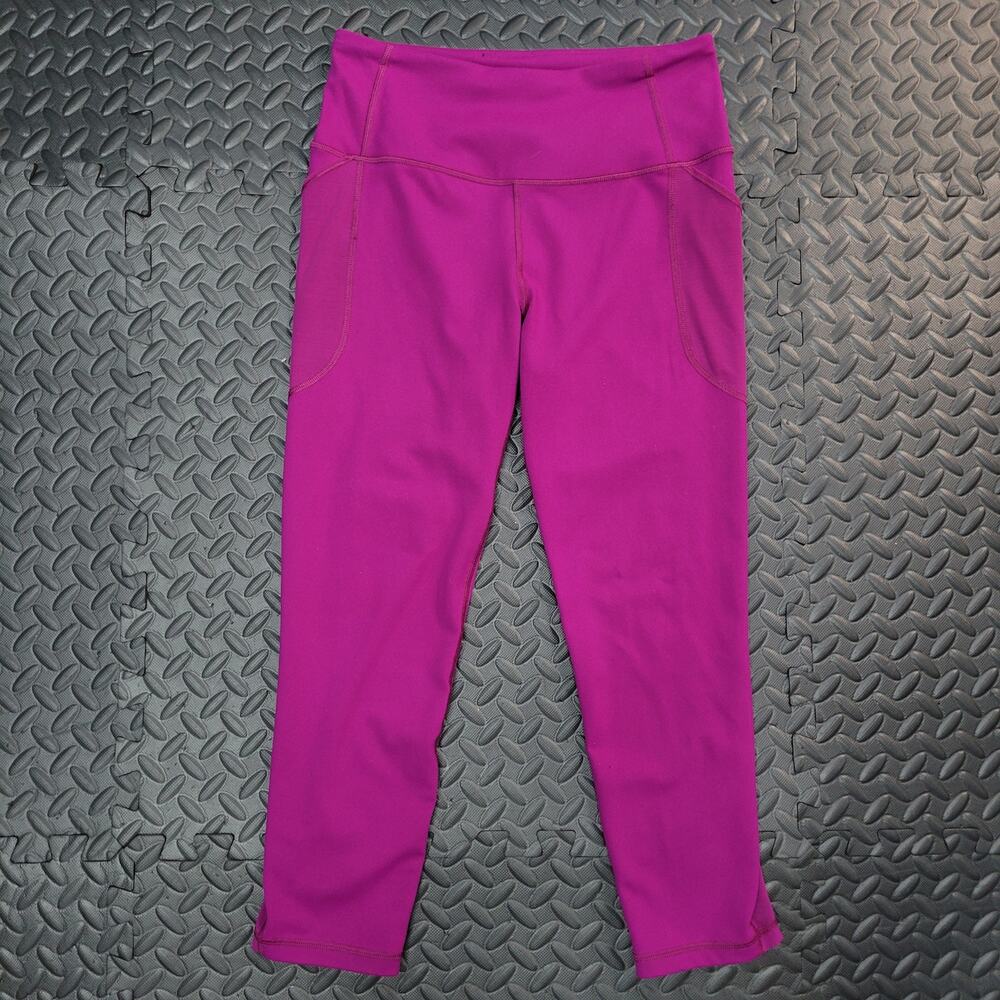 Victoria Sport Capri Leggings Small Magenta Pink High Rise Workout Yoga